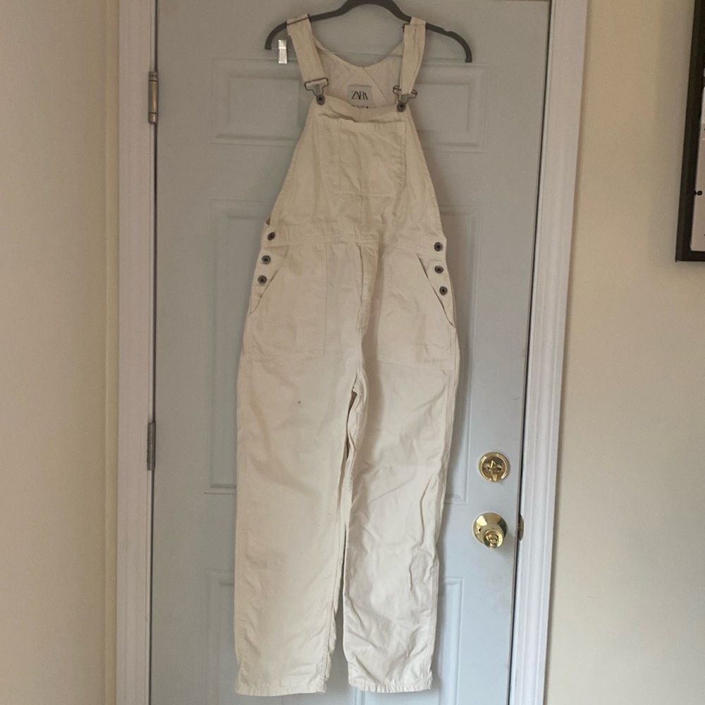 Zara white overalls